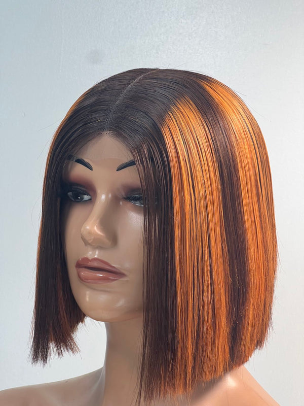 MASTER DESIGN HONEY BROWN 2 X 6 BONE STRAIGHT LACE WIG